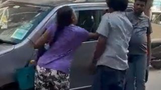 Woman Slaps E-rickshaw Driver Repeatedly For Grazing Past Her Car In Noida, Arrested; Video Goes Viral
