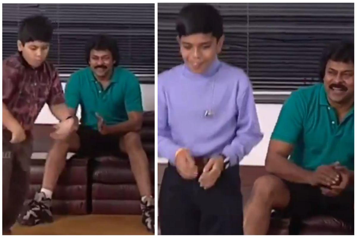 Megastar Chiranjeevi Turns Cheerleader For Son Ram Charan And Allu Arjun This Throwback Video- Watch picture photo