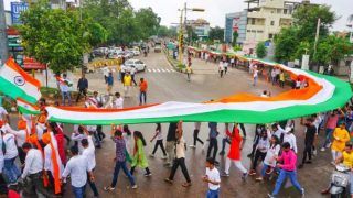 Independence Day 2022: 6,600 Feet Long Tricolour Yatra Taken Out in Haryana | WATCH
