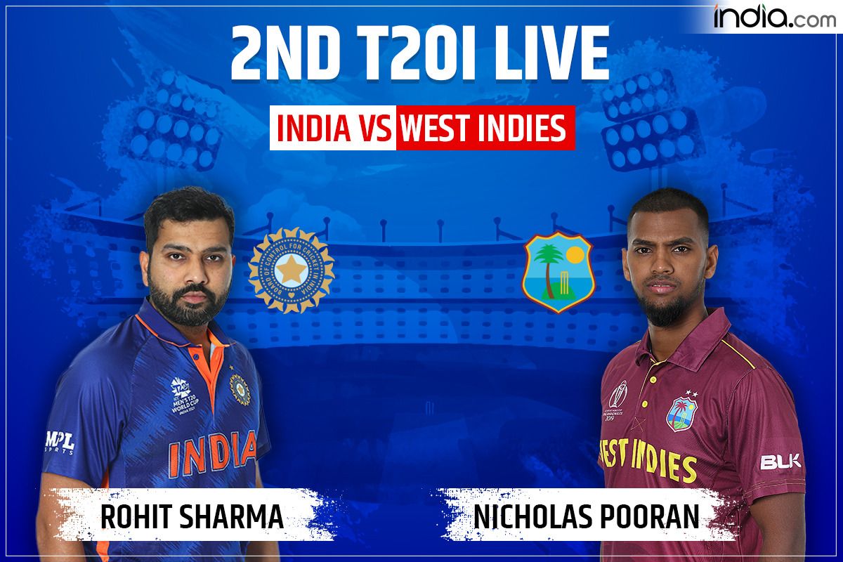 Highlights IND vs WI 2nd T20I Cricket Score and Updates West Indies Beat India By 5 Wickets to Level Series