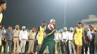 Punjab CM Bhagwant Mann Plays Volleyball At Jalandhar Sports Event, Showcases Skills | Watch
