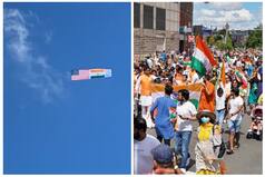 As Giant Indian-US Flag Flies High, Boston Marks First-Ever India Day Parade to Celebrate 75th Independence Day | Watch
