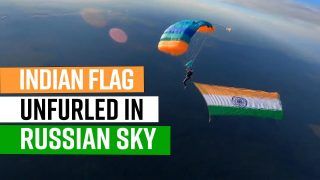 Independence Day 2022: Tiranga Unfurled From Parachute High In Russian Skies, Stunning Jump Of The Skydiver Takes Breath Away - Watch