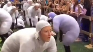 Viral Video: In This Weird Contest, People Dress As Sheep & Make 'Baa Baa' Sounds | Watch