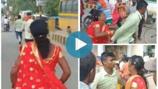 Ek Shaadi Aisi Bhi: Woman Runs After Her Groom on The Road After He Refuses to Get Married | Watch