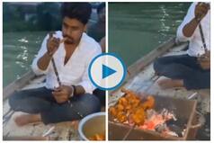 Men Seen Cooking Chicken & Smoking Hookah on a Boat in Triveni Sangam, Cops Search For Them | Watch