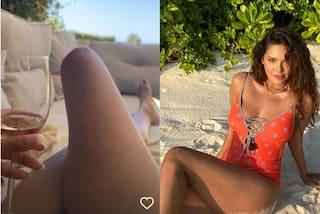 Esha Gupta Chills on The Beach in Bikini, Flaunts Sexy Toned Legs While Vacationing in Spain - Hot Pic