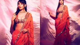 Nora Fatehi Bedazzles You With Hotness in a Manish Malhotra Saree And Sultry Blouse - See Sexy Pics