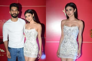 Mouni Roy Looks Burning Hot in Sexy White Plunging Neckline White Mini Dress, See Pics
