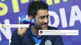 MS Dhoni Announcing Launch of Oreo Biscuits in India. Fans React Hilariously With MEMES