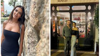 Esha Gupta Sizzles in Hot Black Strappy Bodycon Dress at Her Lisboa Vacation