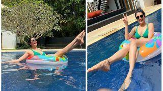 Karishma Tanna Enjoys Pool Time Like A True Blue 'Water Baby' Posing In A Green Bikini- See Photos