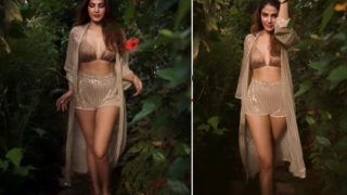 'Hottie'! Rhea Chakraborty Stuns in Shimmery Bikini Top And Sexy Shorts - Watch