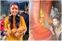 Tejasswi Prakash Vists Lalbaugcha Raja Sans Karan Kundrra, Naagin 6 Actress Looks Lovely In Yellow Ethnic Attire- See Pics & Video