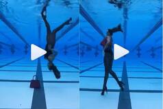 Viral Video: Girl Does Upside Down Catwalk Inside Swimming Pool, Leaves Netizens Shook. Watch