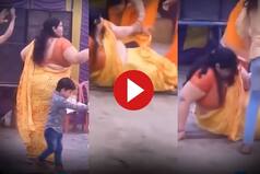 Viral Video: Aunty Dances To Haryanvi Song, Falls On Little Boy Dancing Behind Her
