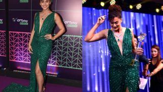Wow! Taapsee Pannu's Shimmery Plunge Sea-Green Gown is Setting Our Hearts on Fire- PHOTOS