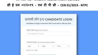 RRB NTPC CBAT Scorecard Released at rrbcdg.gov.in; Direct Link Here