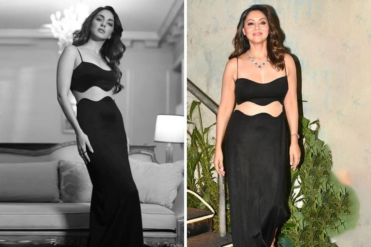 Xxx Kiara Advani - Gauri Khan or Kiara Advani: Who Looks Hotter in That Black Faux Cutout  Dress With Thigh-High Slit?