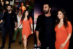 Brahmastra Screening: Pregnant Alia Bhatt Flaunts Baby Bump in Orange Sweater Dress, Joins Ranbir Kapoor And Ayan Mukerji - See Pics