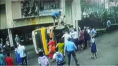 Schoolbus With Children Onboard Rolls Down Slope And Turns Turtle In Maharashtra's Ambernath | Watch Video
