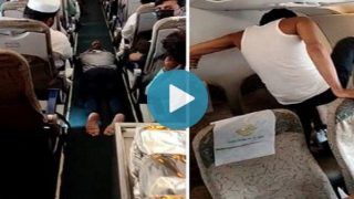 Passenger Aboard Pakistan Airlines Creates Ruckus, Kicks Aircraft's Window & Punches Seats | Watch