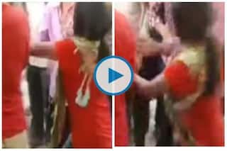 Viral Video: Woman Beats Man With Slippers in Full Public View in Moradabad Over Eve-Teasing | Watch