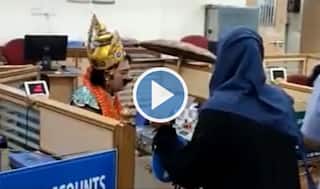 Viral Video: SBI Employee Dresses Up King Mahabali to Celebrate Onam, Wins Hearts | Watch