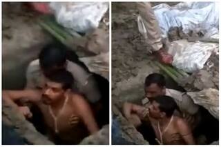 Man Buries Himself 6 Feet Under Ground on Sadhu's Advice, UP Police Rescues Him | Watch