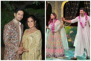 Richa Chadha-Ali Fazal Dazzle in Sexy Shimmer And Blingy Clothes at Their Cocktail