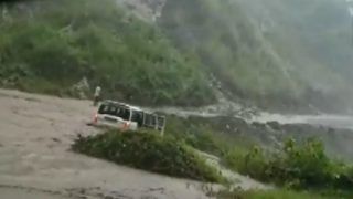 Video: Flash Floods In Arunachal Pradesh Wash Away A SUV | Watch