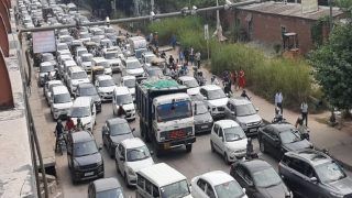 Hero Honda Flyover Closed: Massive Traffic Jam on Delhi-Jaipur Expressway With 10 Km Long Queue of Vehicles
