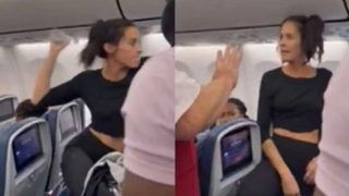 Viral Video: Woman Hurls Abuses At Flight Crew, Throws Bottle At Passenger; Asked To Deplane