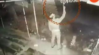 Viral Video: UP Inspector Caught on CCTV Stealing Light Bulb From Paan Shop in Prayagraj. Watch
