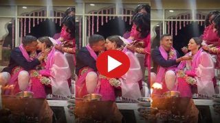 Viral Video: Bride And Groom Kiss On The Mandap In Front of Pandit Ji And Family. Watch