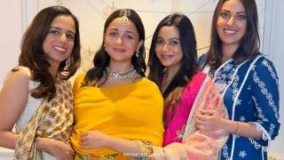 Alia Bhatt Celebrates Baby Shower At Home With Friends-Family, Mom-to-be Looks Ethereal in Yellow Anarkali Suit - PICS