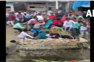 Video: Part of Canal Culvert Collapses in UP's Chandauli Amid Chhath Puja Celebrations