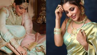 Karwa Chauth 2022 Jewellery Ideas: From Gorgeous Mang Tikkas to Chandbali Earrings, Festive Look Inspirations For Married Women