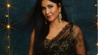 Katrina Kaif Turns Patakha in Hot Black Saree With Plunging Neckline Sexy Blouse For Diwali Party, See Pics