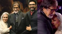 अमिताभ बच्चन को जया और अभिषेक ने केबीसी के मंच पर दिया सरप्राइज, नहीं थमे बिग बी के आंसू