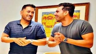 Deepak Chahar Meets CSK Captain MS Dhoni in Bangalore Ahead of T20 World Cup; Smiling PIC Goes VIRAL