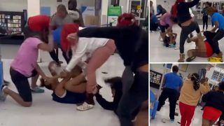 Viral Video: Massive Brawl At Walmart As Customers Fight With Shoes And Poles. Watch