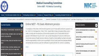 NEET PG 2022 Counselling Mop up Round Provisional Allotment Result Declared at mcc.nic.in; Link Here