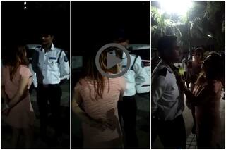 नशे में धुत लड़कियों ने सिक्योरिटी गार्ड के साथ की बदसलूकी, पुलिस देखती रही तमाशा, VIDEO वायरल