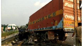 BMW Hits Truck At Speed Of 230 KMPH, All Occupants Killed, Car Reduced To Scrap