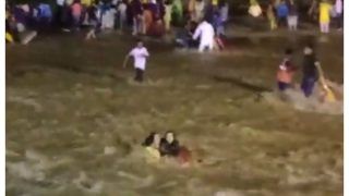 Video Captures Tragic Flash Flood In Jalpaiguri During Durga Idol Immersion