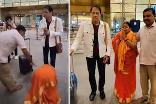 Ramayan Actor Arun Govil Awestruck as a Woman Lays on His Feet - WATCH