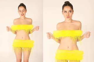 Urfi Javed Goes Nude! Covers Body With Painted Glass Sheet - PHOTOS