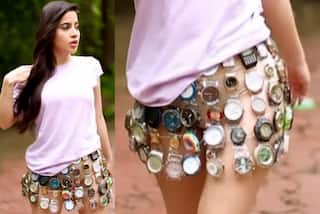 Urfi Javed Does Unthinkable Again, Wears a Transparent Skirt Made of Wrist Watches - Watch Viral Video