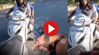 Viral Video: खड़ी बाइक में टक्कर मारकर बोली स्कूटी गर्ल- देखकर नहीं चला सकते क्या? सुनते ही हिल गया लड़का | देखें वीडियो